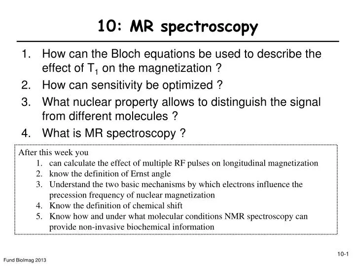 10 mr spectroscopy
