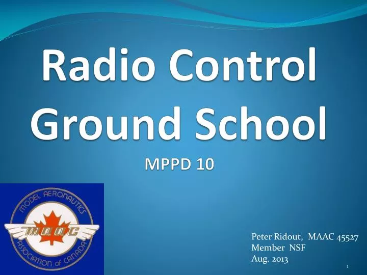 radio control ground school mppd 10