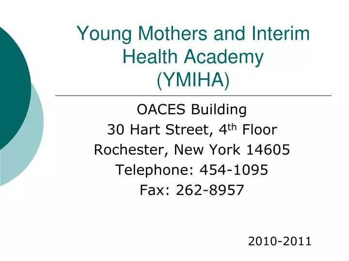 young mothers and interim health academy ymiha