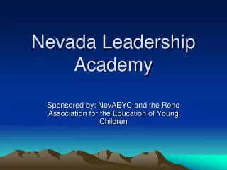 Nevada Leadership Academy