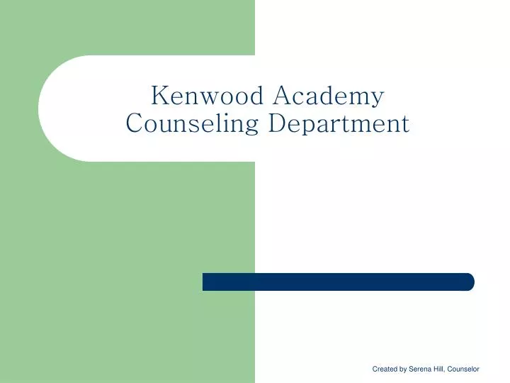 kenwood academy counseling department