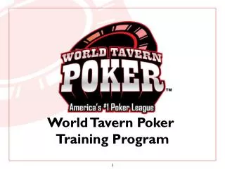 World Tavern Poker Training Program