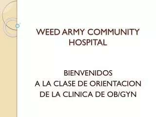 weed army community hospital