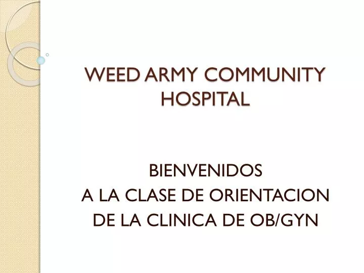 weed army community hospital