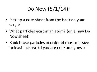 Do Now (5/1/14):