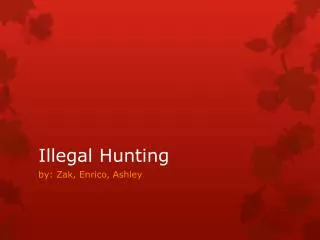 Illegal Hunting