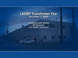 LADWP Transformer Fire