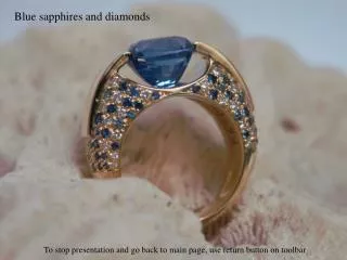 Blue sapphires and diamonds