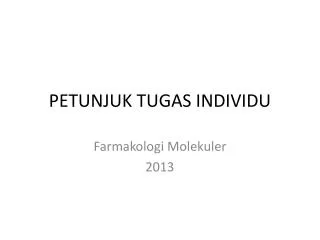 petunjuk tugas individu