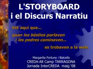 l storyboard i el discurs narratiu