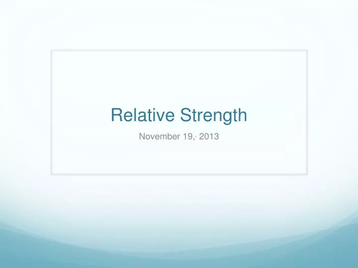 relative strength