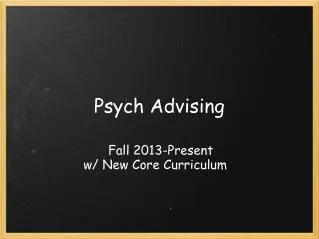 Psych Advising