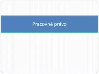 pracovn pr vo