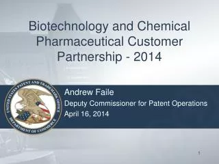 Biotechnology and Chemical Pharmaceutical Customer Partnership - 2014
