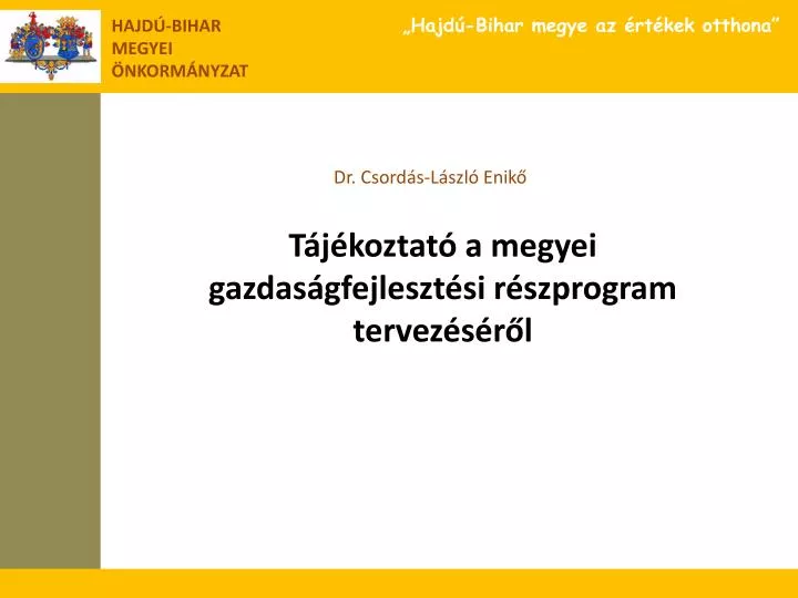 t j koztat a megyei gazdas gfejleszt si r szprogram tervez s r l