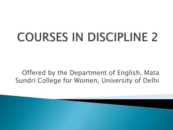 courses in discipline 2