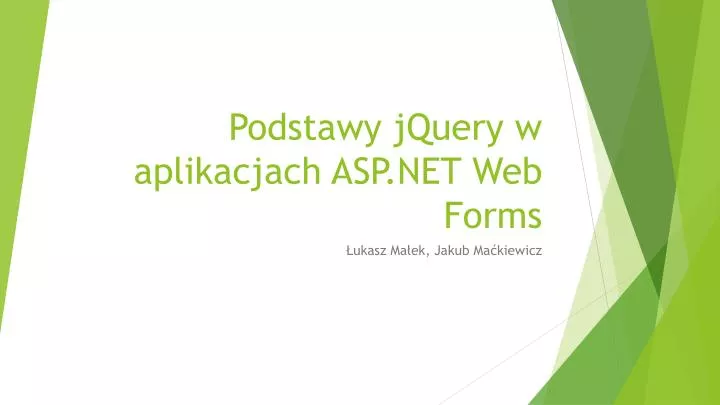podstawy jquery w aplikacjach asp net web forms