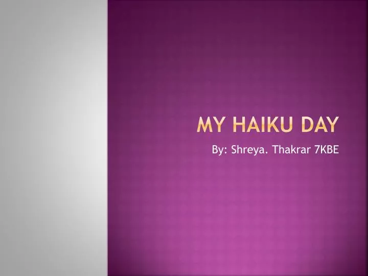 my haiku day