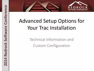 Advanced Setup Options for Your Trac Installation