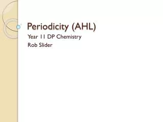 Periodicity (AHL)