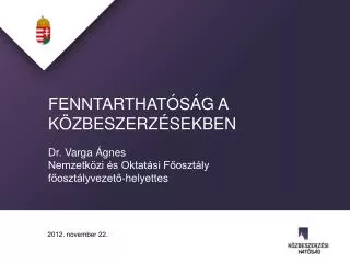 fenntarthat s g a k zbeszerz sekben