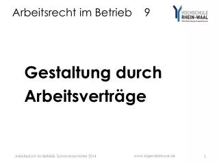 Arbeitsrecht im Betrieb 9