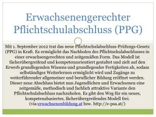 erwachsenengerechter pflichtschulabschluss ppg