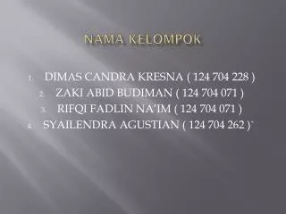 nama kelompok