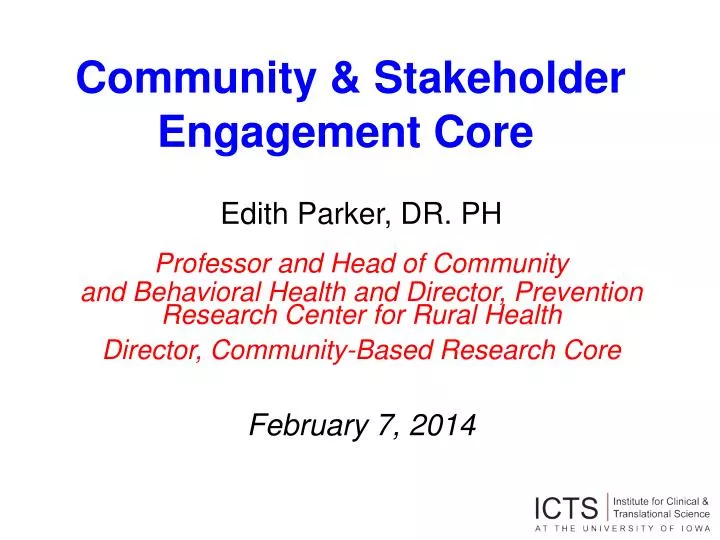 community stakeholder engagement core