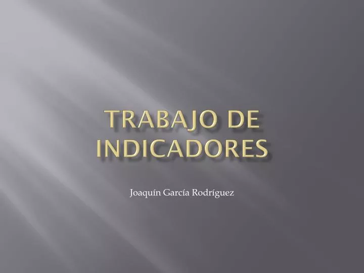 trabajo de indicadores