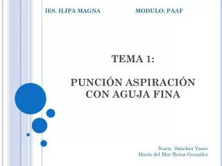 tema 1 punci n aspiraci n con aguja fina