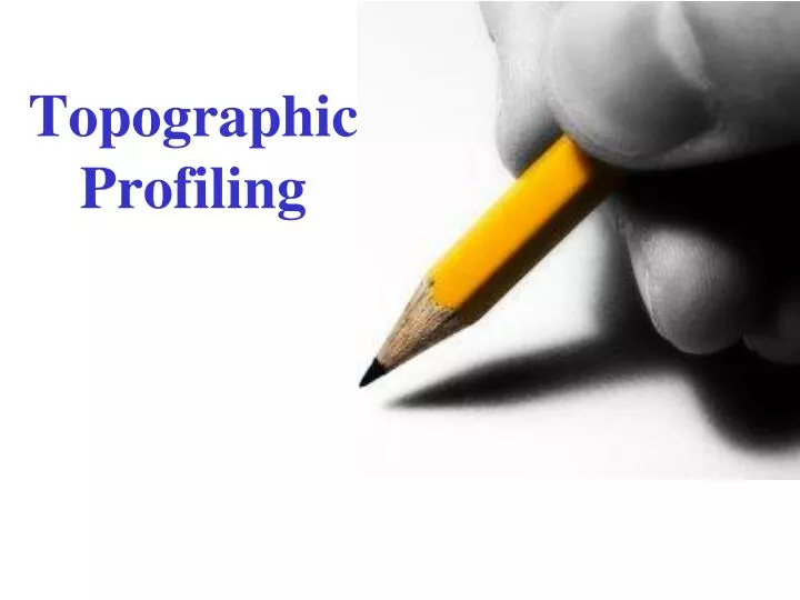 topographic profiling