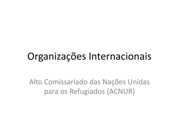 organiza es internacionais