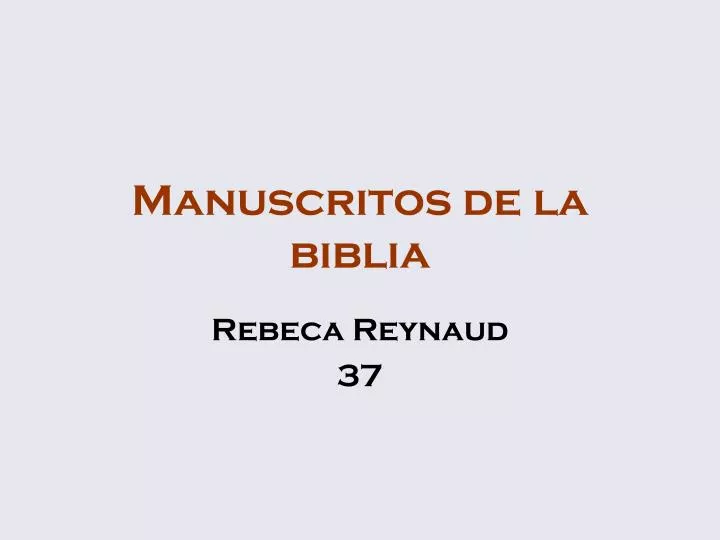 manuscritos de la biblia