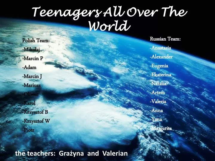teenagers all over the world