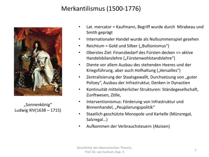 merkantilismus 1500 1776