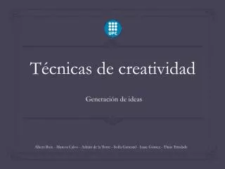 t cnicas de creatividad