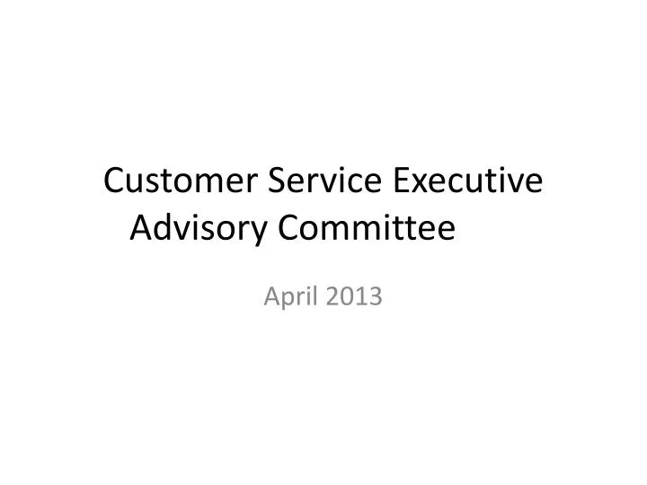 customer service executive advisory committee