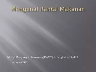 mengenal rantai makanan