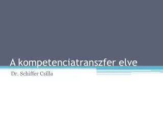a kompetenciatranszfer elve