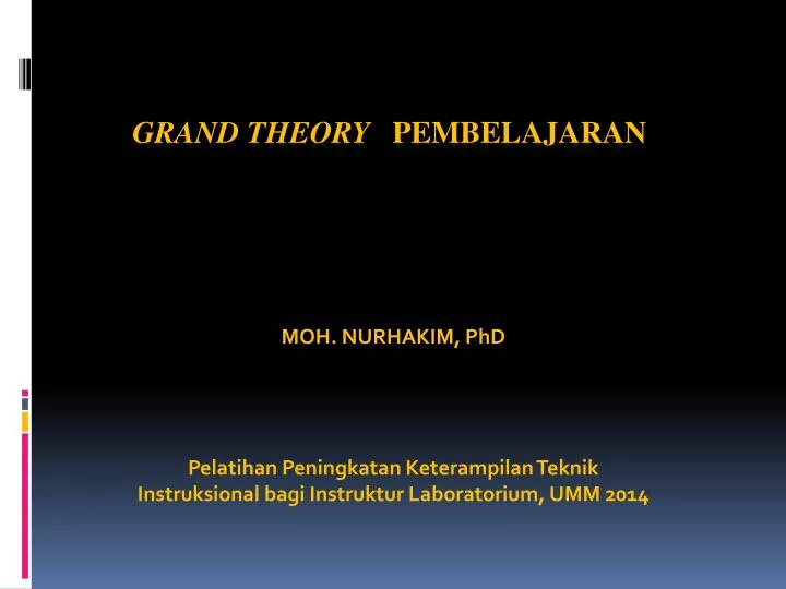 PPT - Grand Theory Pembelajaran PowerPoint Presentation, Free Download ...