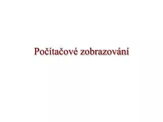 po ta ov zobrazov n