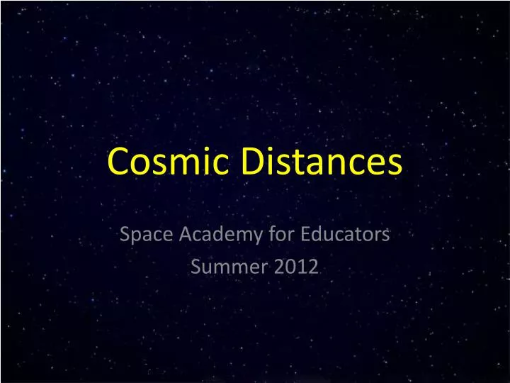 cosmic distances