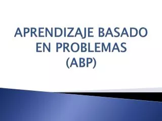 aprendizaje basado en problemas abp