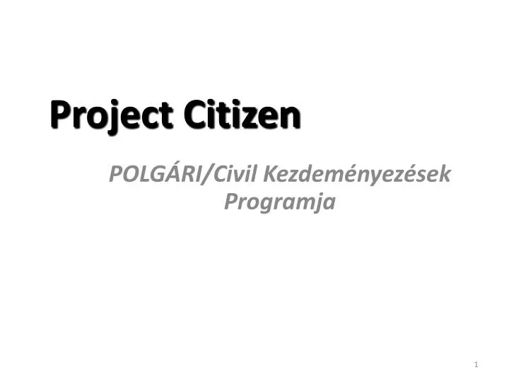 project citizen