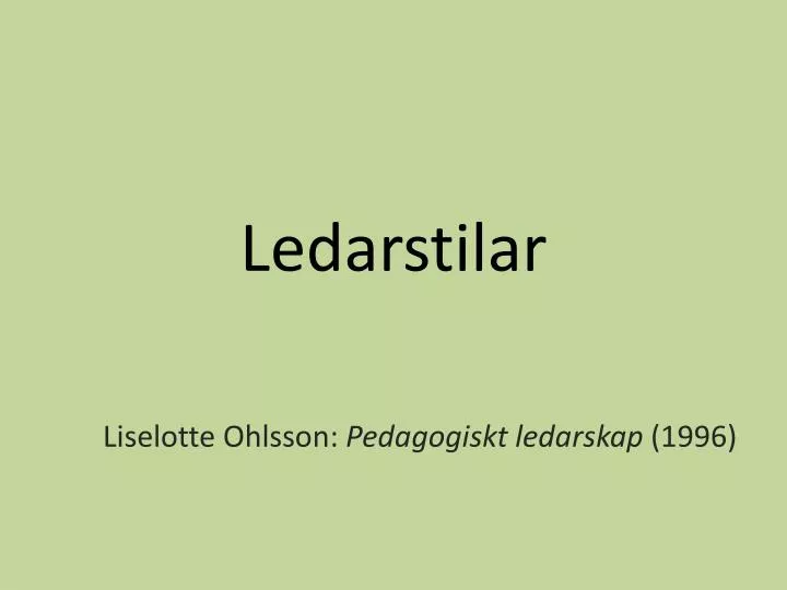 ledarstilar