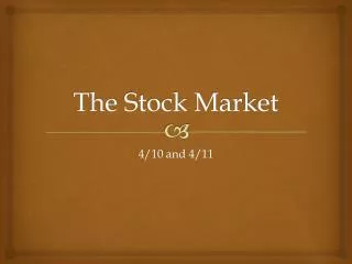 the stock market