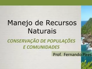 manejo de recursos naturais