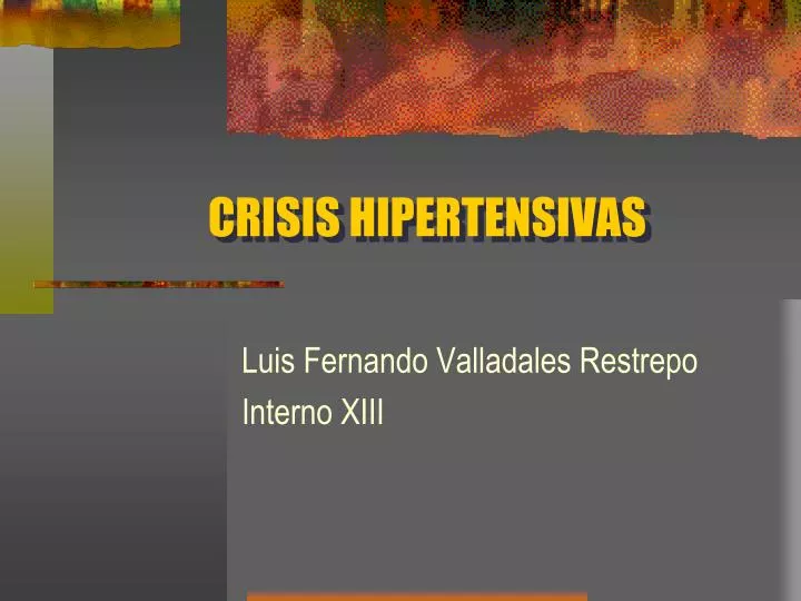 crisis hipertensivas