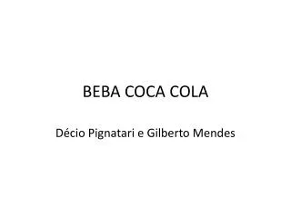 beba coca cola